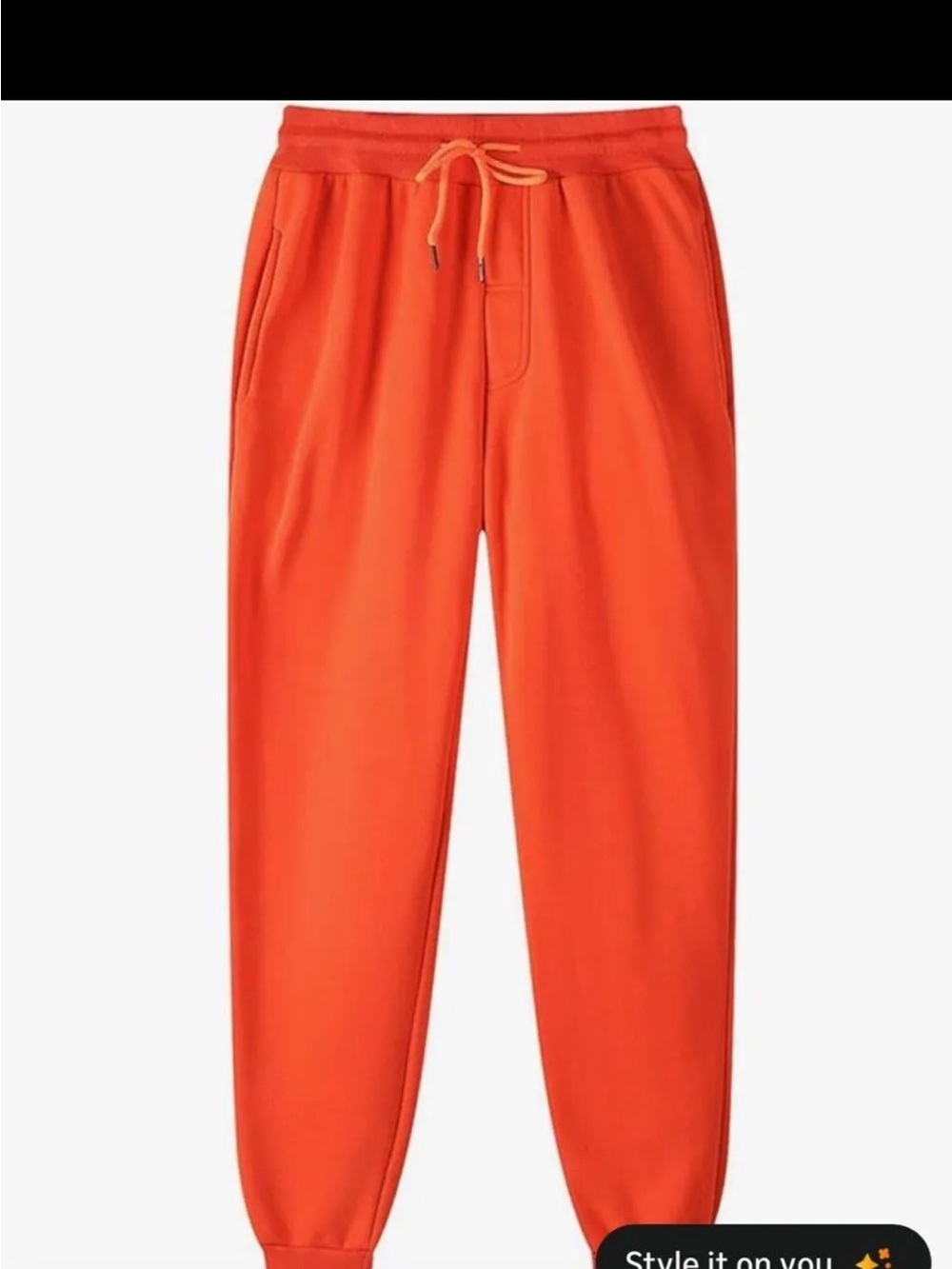 Amazon Men's Bright Orange Jogger Pants